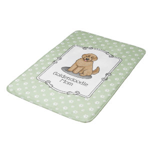 Goldendoodle Mom Doodle Mom (golden red) Dog mom Bath Mat