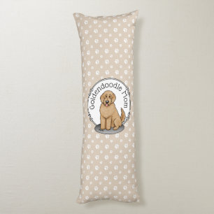 Goldendoodle Mom Doodle Mom (golden red) Dog mom Body Pillow