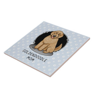 Goldendoodle Mom Doodle Mom (golden red) Dog mom Ceramic Tile