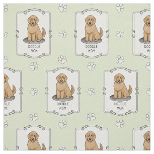 Goldendoodle Mom Doodle Mom (golden red) Dog mom Fabric