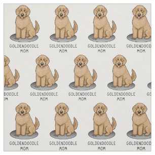 Goldendoodle Mom Doodle Mom (golden red) Dog mom Fabric