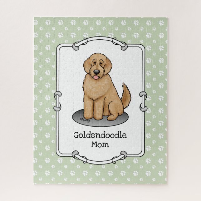 Goldendoodle Mom Doodle Mom (golden red) Dog mom Jigsaw Puzzle (Vertical)
