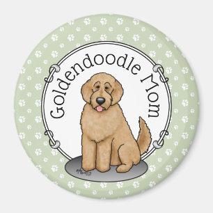 Goldendoodle Mom Doodle Mom (golden red) Dog mom Magnet
