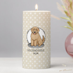 Goldendoodle Mom Doodle Mom (golden red) Dog mom Pillar Candle