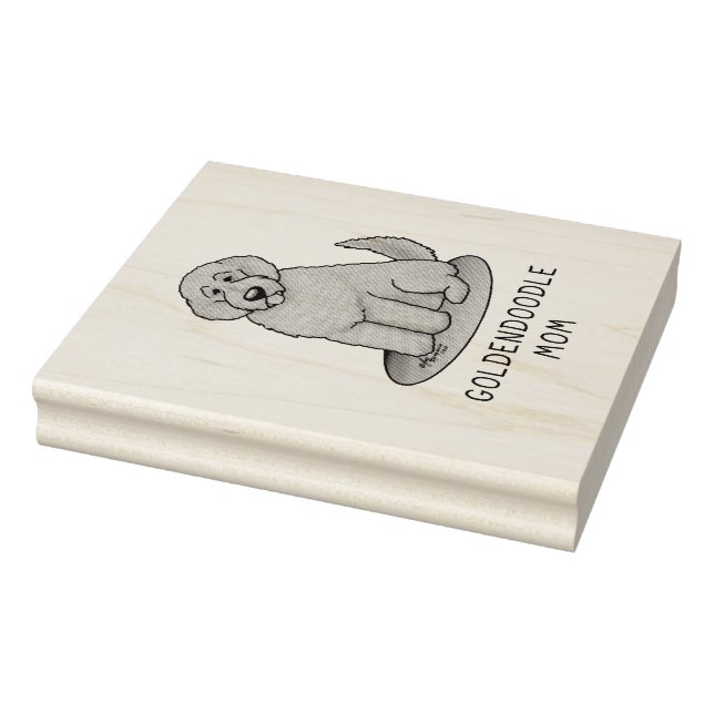 Goldendoodle Mom Doodle Mom (golden red) Dog mom Rubber Stamp (Stamp)