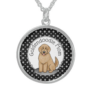 Goldendoodle Mom Doodle Mom (golden red) Dog mom Sterling Silver Necklace