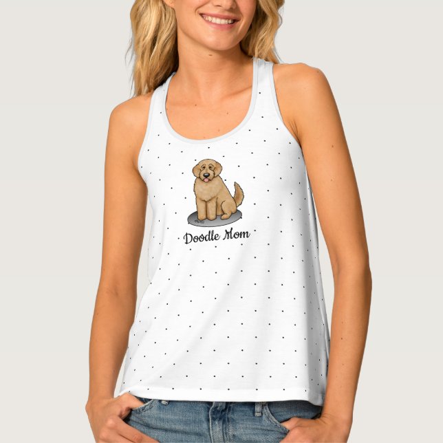 Goldendoodle Mom Doodle Mom (golden red) Dog mom Tank Top (Front)