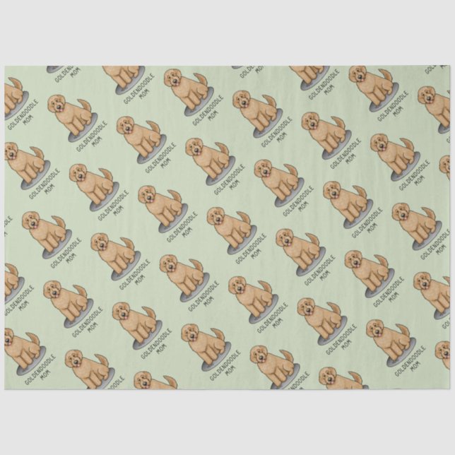 Goldendoodle Mom Doodle Mom (golden red) Dog mom Tissue Paper (Front)