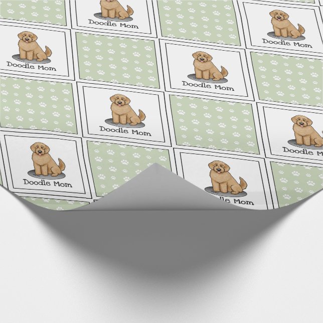 Goldendoodle Mom Doodle Mom (golden red) Dog mom Wrapping Paper (Corner)