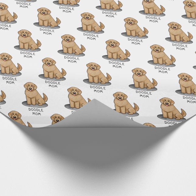 Goldendoodle Mom Doodle Mom (golden red) Dog mom Wrapping Paper (Corner)