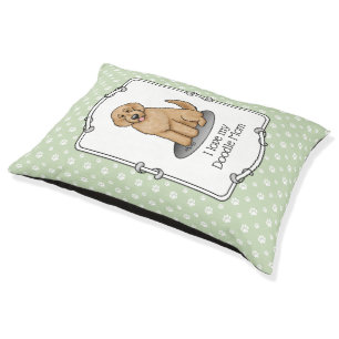 Goldendoodle Mom (kid) Doodle (golden red) Pet Bed