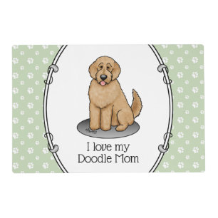 Goldendoodle Mom (kid) Doodle (golden red) Placemat