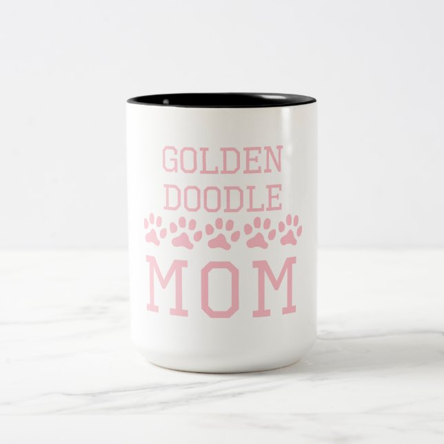 Goldendoodle Mom Two-Tone Coffee Mug (Center)