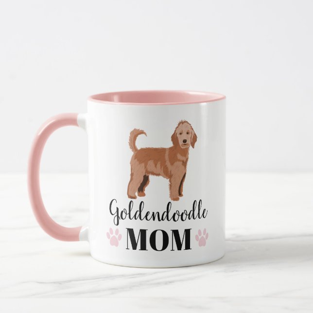 Goldendoodle Mom with personalized photo Mug (Left)