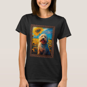 Goldendoodle Painting Sunflower Flower Mom Women F T-Shirt