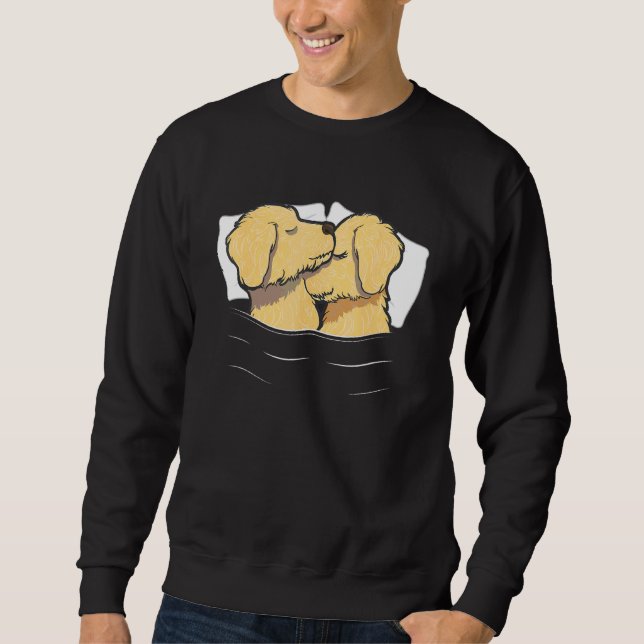 Goldendoodle Pajama Valentines Day Doodle Mom Dog Sweatshirt (Front)