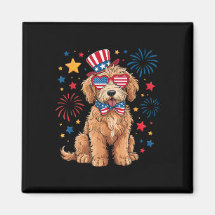 Goldendoodle Patriotic 4th Of July Golden Doodle D Magnet