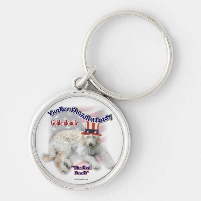 Goldendoodle Poliltical Humor Keychain (Front)