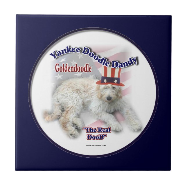 Goldendoodle Poliltical Humor Tile (Front)