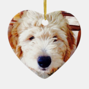Goldendoodle Puppy Ceramic Ornament