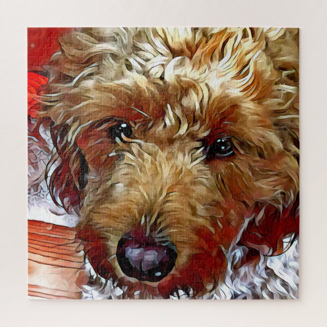 Goldendoodle Puppy Jigsaw Puzzle (Vertical)