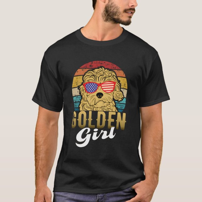 Goldendoodle Puppy Labradoodle Usa Girls Womens T-Shirt (Front)