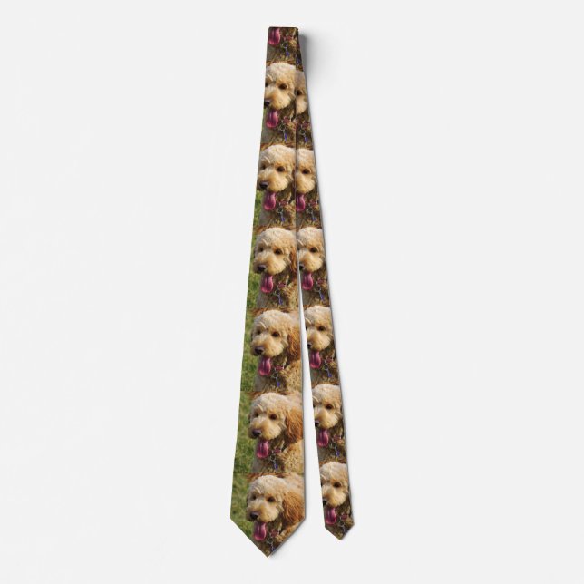 Goldendoodle Puppy Neck Tie (Front)