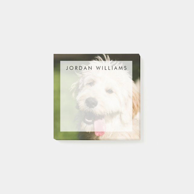 Goldendoodle Puppy Panting Post-it Notes (Front)