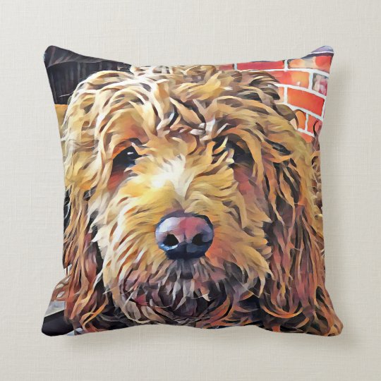 Goldendoodle puppy pillow | Zazzle.com