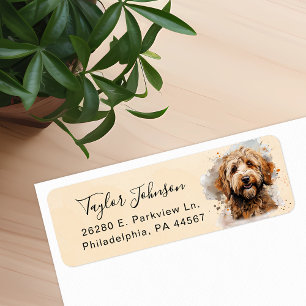 Goldendoodle Return Address Label