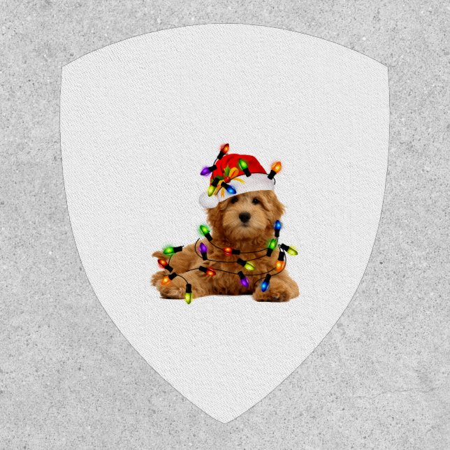 Goldendoodle Santa Dog Patch (Front)