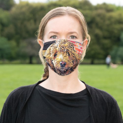 Goldendoodle Shaggy Dog Adult Cloth Face Mask