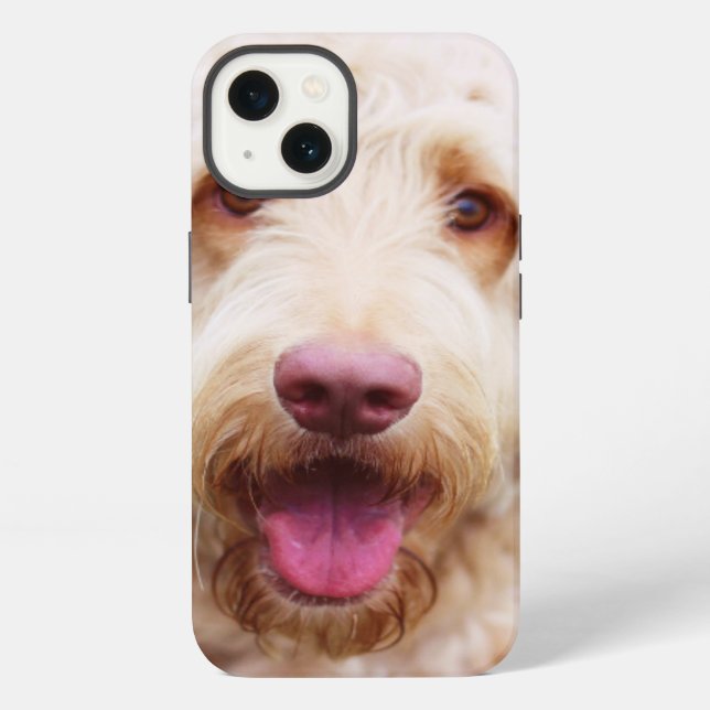 Goldendoodle Smiling Iphone Case (Back)