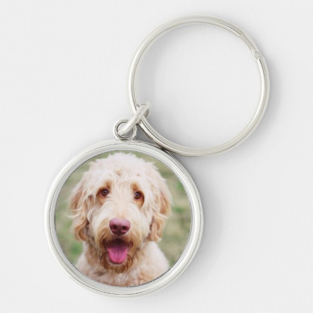 Goldendoodle Smiling Keychain (Front)