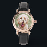 Goldendoodle Smiling Watch<br><div class="desc">Up close shot of a goldendoodle smiling. Designer dog,  golden retriever and poodle.</div>