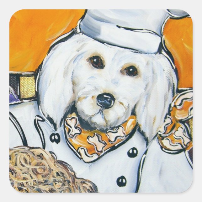 Goldendoodle Square Sticker (Front)