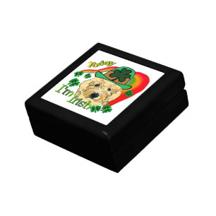 Goldendoodle St Patricks Day Jewelry Box