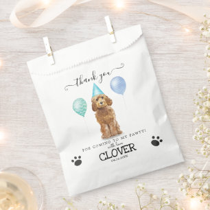 Goldendoodle Thank You Dog Treat Party Favor Bags