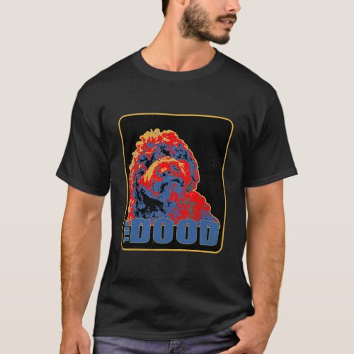 Goldendoodle The Dood Funny Vintage Retro Tee Dad