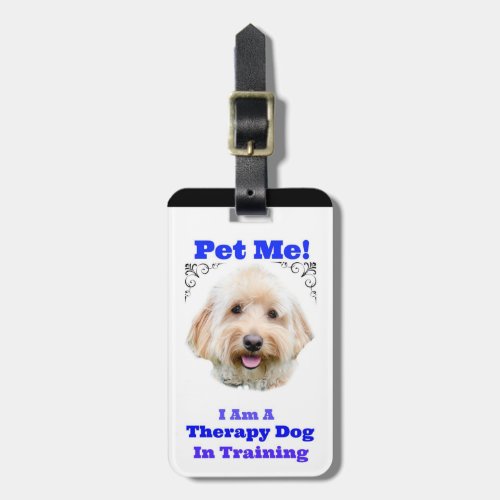 Goldendoodle therapy dog training tag