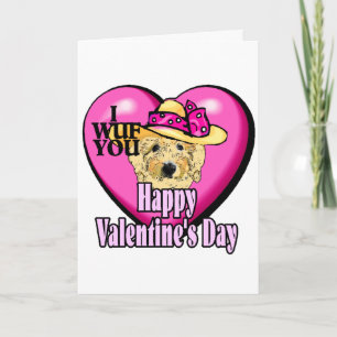 Goldendoodle Valentines Day Holiday Card