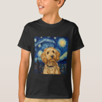 Goldendoodle Van Gogh Starry Night