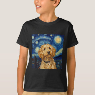 Goldendoodle Van Gogh Starry Night  T-Shirt