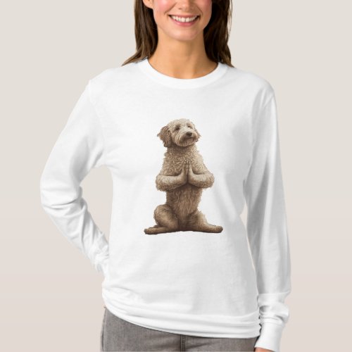 Goldendoodle Yoga Dog Mom Workout gift T_Shirt