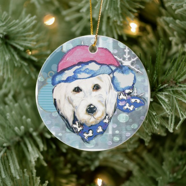GOLDENDOODLES CERAMIC ORNAMENT (Tree)