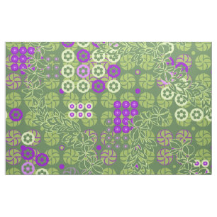 Goldengate Park Retro Psychedelic Floral Fabric