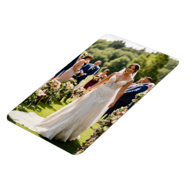 #GoldenHourWeddingFlexiblePhotoMagnet Magnet (Left Side)