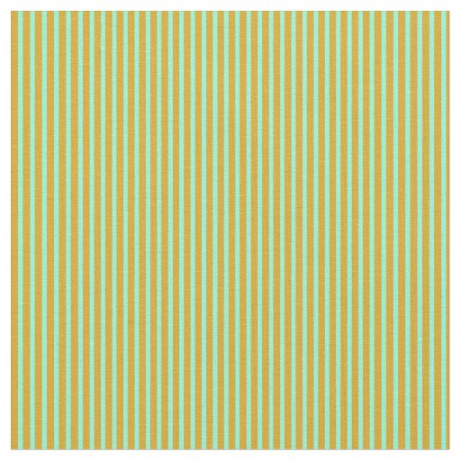 Goldenrod and Aquamarine Colored Pattern Fabric