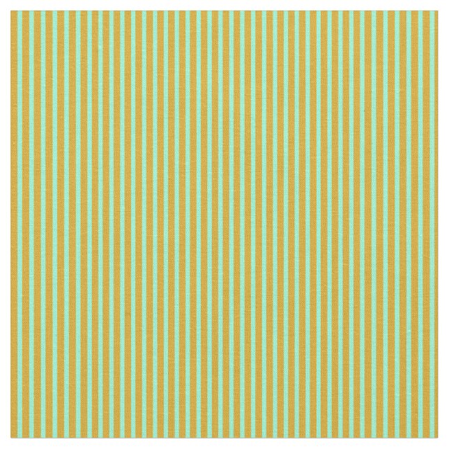 Goldenrod and Aquamarine Colored Pattern Fabric (Close Up)