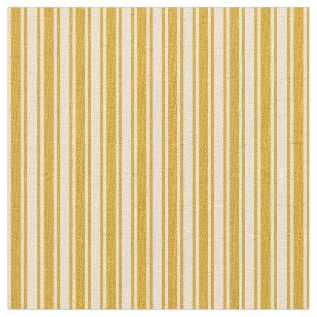 Goldenrod and Beige Pattern Fabric (Close Up)